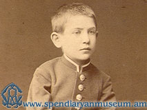 Ալեքսանդր Սպենդիարյանը` գիմնազիայի աշակերտ (1882թ.)